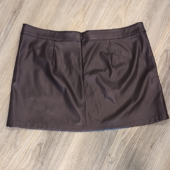 a new day Dark Brown Mini Skirt - Picture 3 of 3